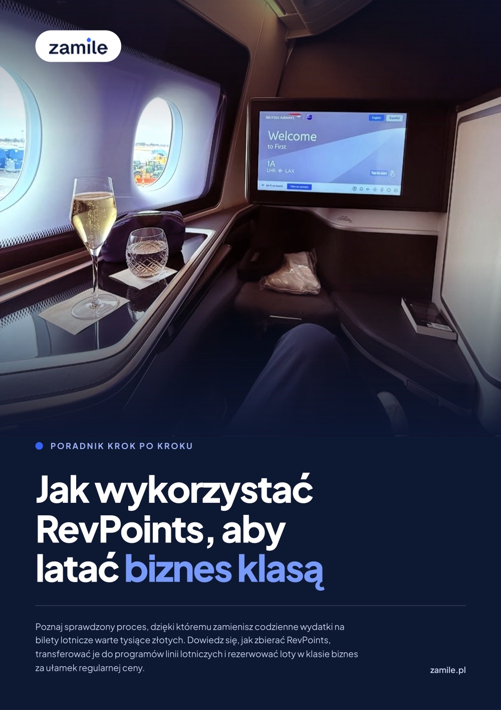 Okładka e-booka „Jak wykorzystać RevPoints, aby latać biznes klasą”